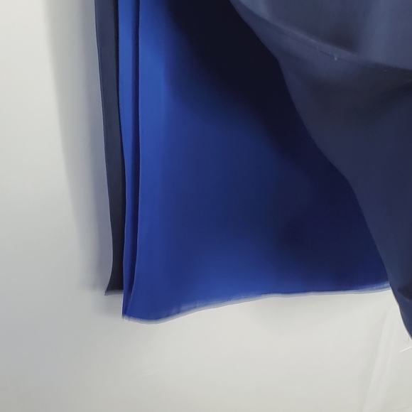 Josephine Chaus SILK Slip Skirt Maxi Size 16 Contrast Color Exposed Lining - Picture 2 of 11